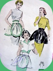 6340 1950 ONE YARD HOSTESS PETAL APRON PATTERN